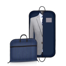 VISOOM Suit Garment Bag 100x60 cm Clothes Carrier Folding Hanging Cover Bags Breathable for Travel and Storage Suit Jacket Dress Coat Men Women(Oxford Fabric Blue)