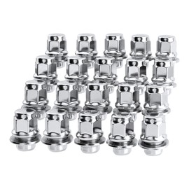 20 Pcs Chrome Closed End Mag Style Lug Nuts 12x1.5 Lug Nuts with Washer 13/16" (21mm) Hex Compatible with Toyota Corolla Camry Tacoma Lexus