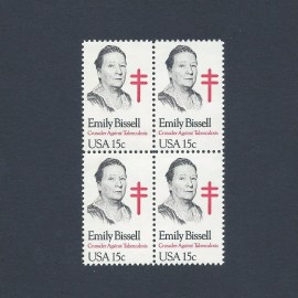 Emily Bissell - Christmas Seals - Vintage Mint Set of 4 Stamps 44 Years Old!