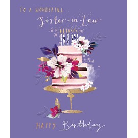 to A Wonderful Sister-in-Law Birthday Greeting Card Ling Acquerello Range Cards KK089 KK089