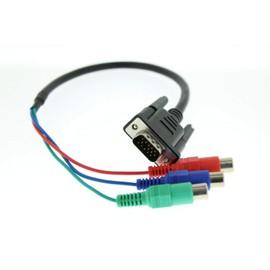 Male 14 Pin VGA to Female Phono RGB SVGA LCD Projector laptop Cable 40cm SVGA