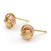 Barzaz Women's Earrings, Mizuhiki Motif, Gold, Pink Gold, Bicolor Small,