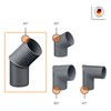INEFA Rain Pipe Elbow 45 Degrees for Downpipe, PVC DN75