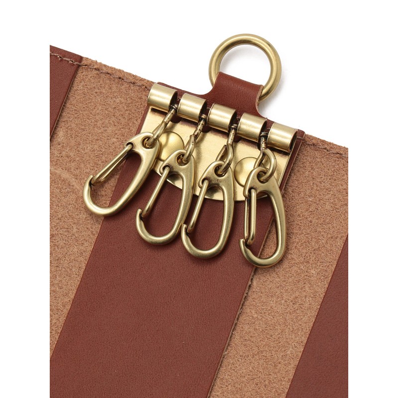 IL BISONTE Key Case, Leather, Genuine Leather, Cowhide Leather, Women's,