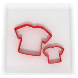 Custom Cutters Shirt Shaped Cutters | Mini/Small Plastic Cutter for Baking, Fondant, Clay, Pastry, Icing, Jewellery (3CM + 5CM)