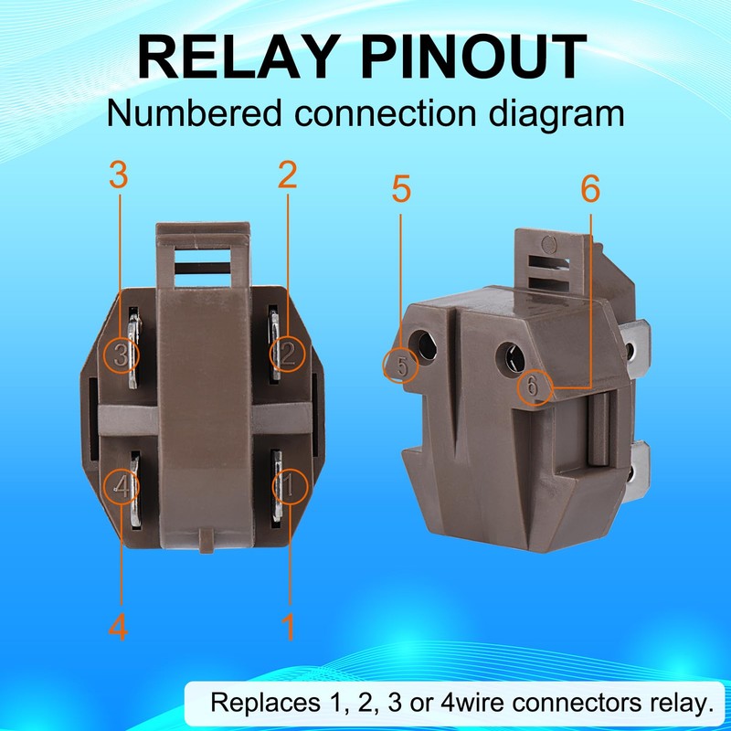 4387913Refrigerator Compressor Relay and Overload Kit, Overload Relay kit