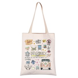 Stars Hollow TV Show Inspired Gift Dragonfly Inn Tote Bag Lorelei Rory Fans Gift Lukes Diner Gift (DRAGONFLY INN tote CA)
