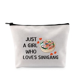 .G2TUP Philippines Food Lover Gift Who Loves Sinigang Makeup Bag Sinigang Lover Cosmetic Bag Filipino Foodie Gift (Loves Siningang CB)