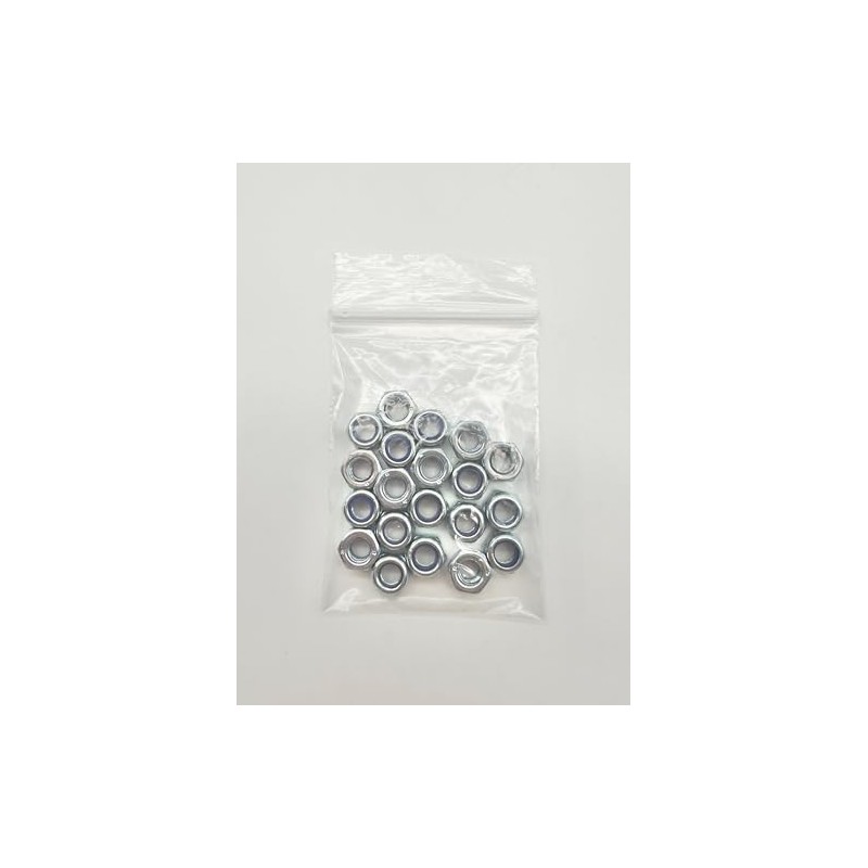 20 Pack of M6 Nyloc Nuts - Self locking with