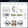 Gaurqiah Crystal Door Knobs with Lock and Keys, Interior Glass