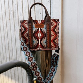 Wrangler Tote Bag for Women Boho Aztec Shoulder Purse Top Handle Stachel Handbag WG2213-8120SCF
