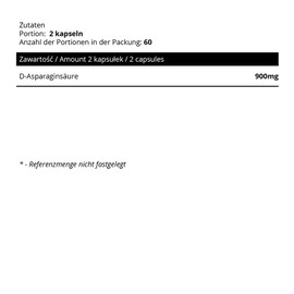 Sowelo - D-Aspartic Acid, 120 Capsules, DAA, Accelerates Recovery, Optimal Dose, Dietary Supplement, Amino Acid