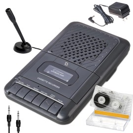 Deluxe Products Portable Cassette Player Tape Recorder. Record to Cassettes v...