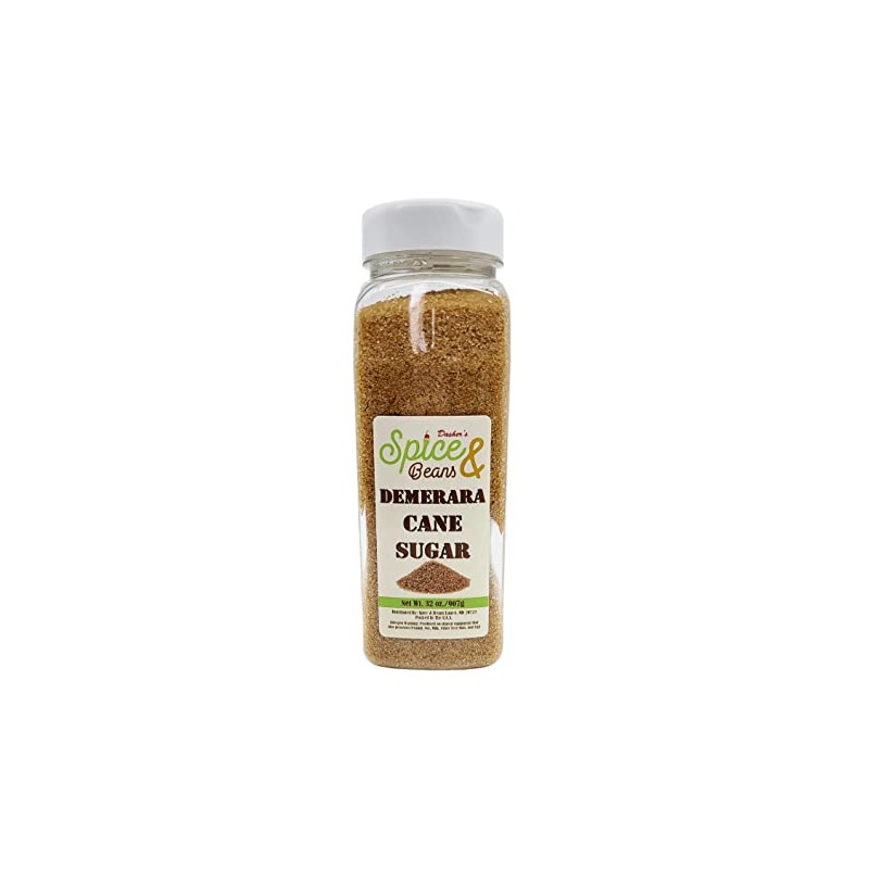 Demerara Cane Sugar 2lb Container by Dasher's Spice & Beans