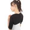 肩 あたためサポーター 心地良い素材 二の腕も保温 肩温めグッズ 肩ウォーマー 肩冷え防止 [Rela Kino] (type05ブラック)