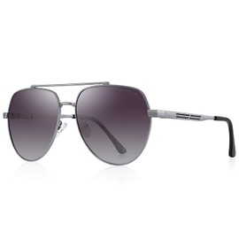 MERRY'S Men Classic Pilot Sunglasses HD Polarized Shield Sunglasses for Mens Driving UV400 Protection S8175 (Gray&Gray, 60)