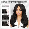 WIGER Maintenance-free Black Wavy Wigs for Women Layered Synthetic Realistic