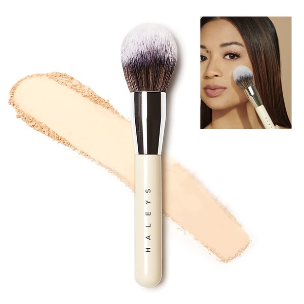 HALEYS Powder Brush VEGAN+CRUELTY-FREE, Soft, Streak-free, Perfect Blending, Buff, Blurs,