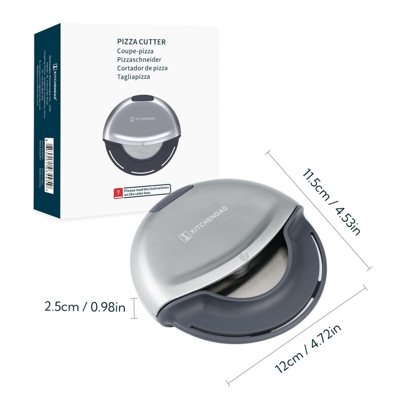 KITCHENDAO Premium Heavy Duty Pizza Cutter Wheel – Magnetic Detachable