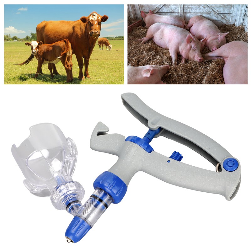 Livestock Syringe Injector 5ml Continuous Adjustable Accurate Animal Injector for
