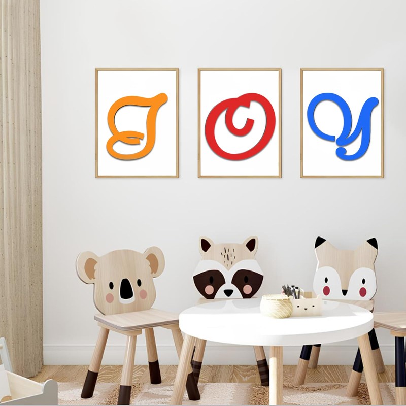 AOCEAN 14 Inch White Wood Letters Unfinished Art Wooden Letters