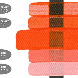 Fluid Acrylics by GOLDEN, Vat Orange, 32 fl. oz. Jar, Professional Acrylic Paint, Semi-Opaque