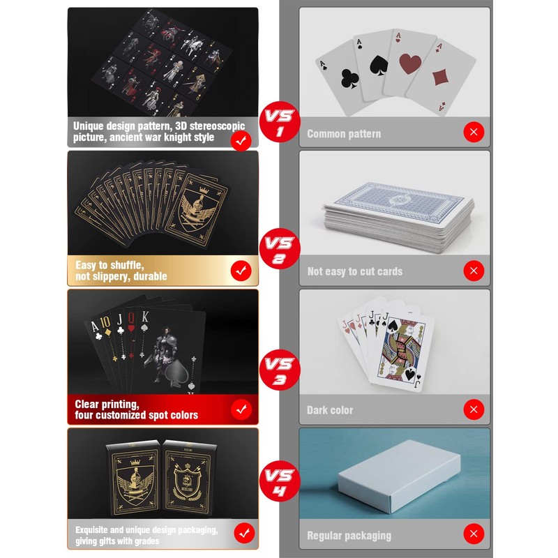 Waterproof Clear Playing Cards，Poker Cards，Deck of Cards with Gift Box，Use