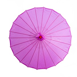 THY COLLECTIBLES 22" Kid's Size Japanese Chinese Umbrella Parasol for Wedding Parties, Photography, Costumes, Cosplay, Decoration and Other Events - Solid Color (Purple)