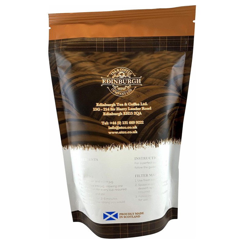 Edinburgh Tea & Coffee Company, Whisky Flavored Ground Coffee, 7oz