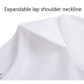 kavkas Baby Boy Bodysuit Cotton Short Sleeve Baby One Piece Undershirt Solid Baby Clothes 3 Pack(White, 9-12 Months)