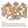 HARFINGTON 20pcs Crystal Rivets 8mm Rhinestone Rivets Rapid Stud rivets