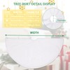 Faux Fur Tree Skirt White Christmas Tree Skirt for Merry