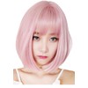 wig sweet short bob full wig bob straight semi-long natural