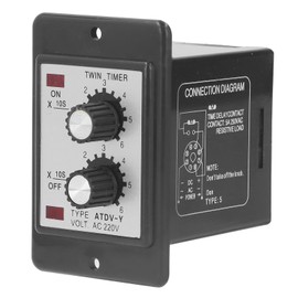 60S Twin Timer Relay Anti Interference Accurate Operation Copper Coil Silver Contacts Time Delay Relay AC220V