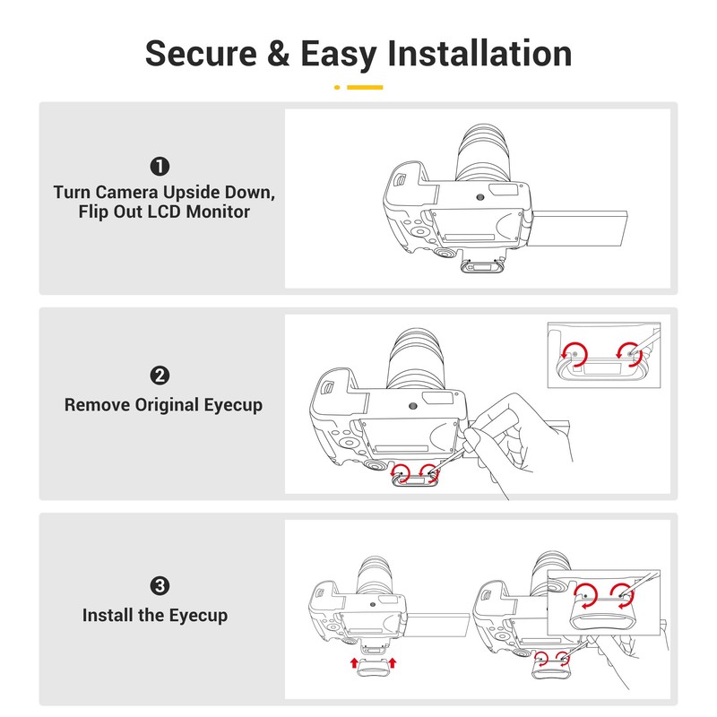 EOS R5 Mark II Eyecup, Extended Soft Silicon R5II Eye