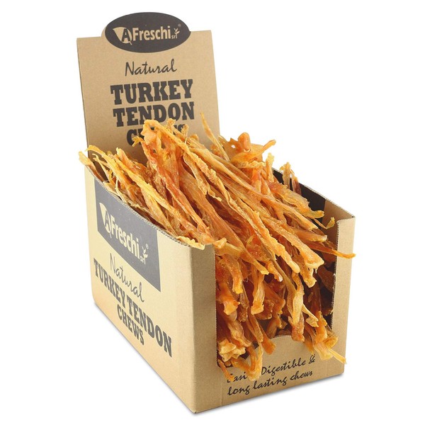 Afreschi Turkey Tendon for Dogs, Dog Treats for Signature Series,