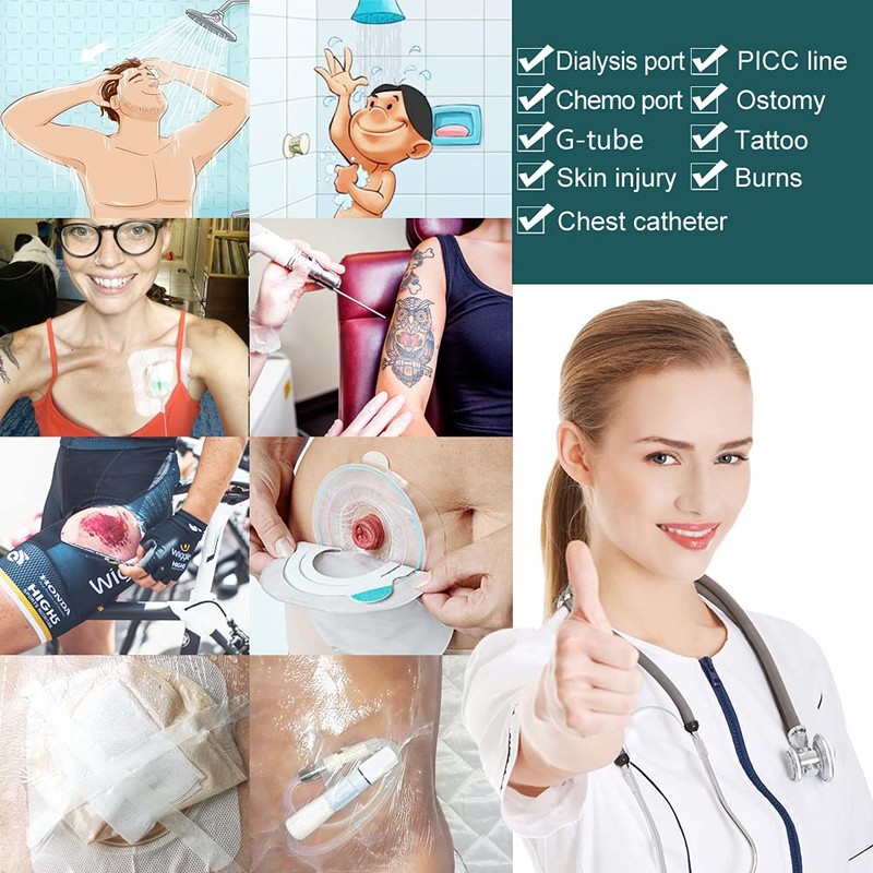 Large Waterproof Bandages Clear Dressings Tattoo Tape Sensitive Skin Wounds