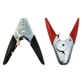 yyangz 2PCS Heavy Duty Red and Black Alligator Clips Jumper Cable Spring End Battery Hitch Clip Cable Toothed Accessory Clip Used for Connecting Cars Boats Solar Panels