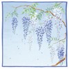 Yamamoto Hitoto Shoten Hyakka Ran Modern Yuzen Large Handkerchief Wisteria