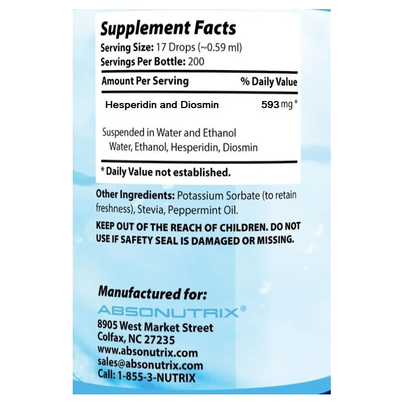 Absonutrix 4 oz 593 mg Hesperidin and Diosmin all natural
