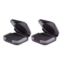 SOUNDLINK Hearing Aid Storage Case Hard - Hearing Aids Carrying Box Small Holder for CIC, ITC,not for BTE ABS Black (2 pcs in 1 Pack)