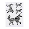 Azeeda 4 x 'Stammeswolf-Seitenansicht' Temporäre Tattoos - Wasserfest, Hautfreundlich &
