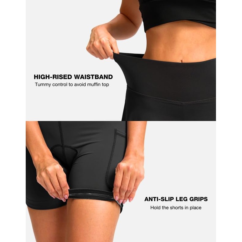 Women's Cycling Skirts 4D Padded Bike Shorts with Pockets High