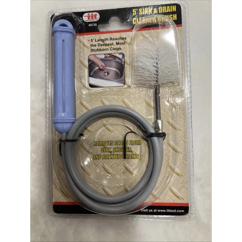 iit 60 Inch Drain Cleaner Brush Pipe Cleaner Clog Remover