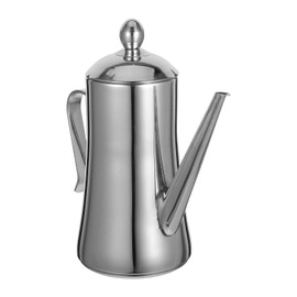 Luxshiny 1.3L Stainless Steel Oil Dispenser Bottle with Anti-Leak Spout and Cover Polished Kitchen Vinegar and Olive Oil Sprayer for Home and Restaurant Use