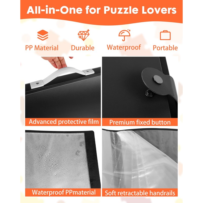 Puzzle Storage Folder Keeper, 1000-Piece Portable&Large Jigsaw Puzzle Organizer with