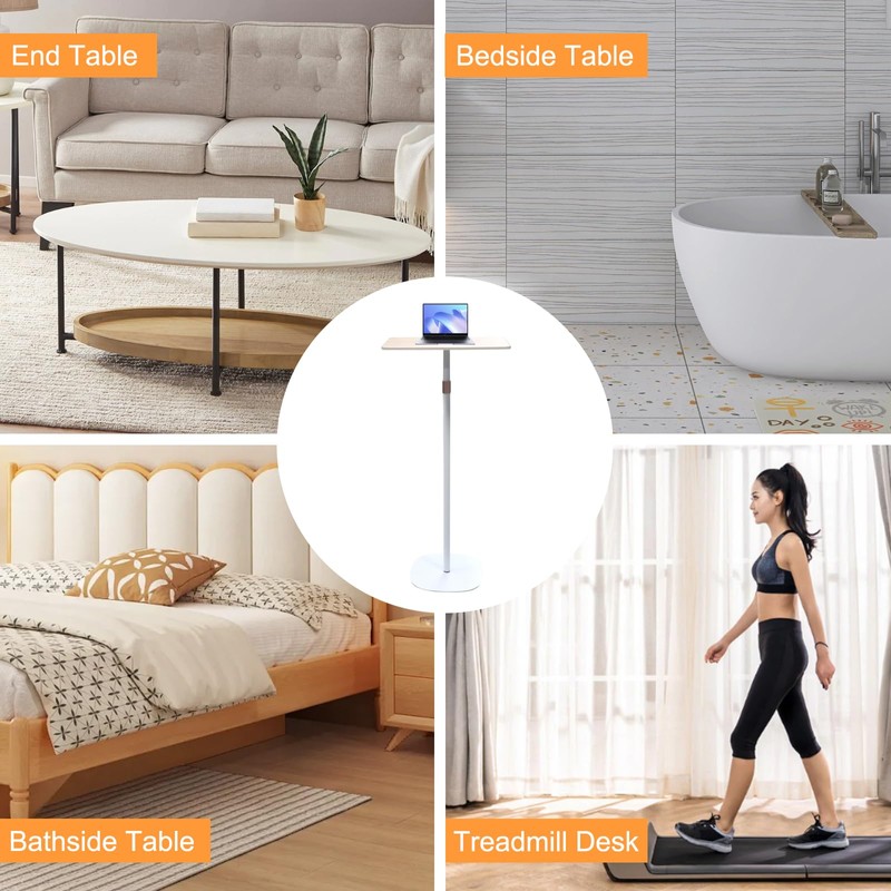 Portable Laptop Floor Stand Laptop Standing Desk Adjustable Height 18.5-47"