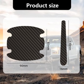Katyjun Pack of 16 Car Door Handle Scratch Protection Film, Carbon Fibre Protection Sticker Protection Film