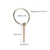 sourcing map Pack of 10 Folding Connectors with Ring -