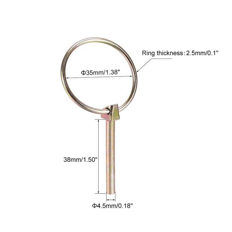 sourcing map Pack of 10 Folding Connectors with Ring -